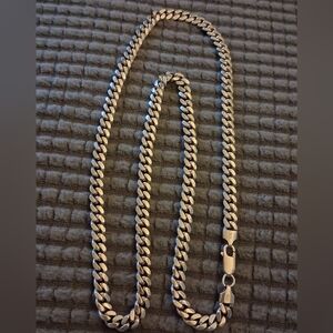 925 Italy Sterling Silver Cuban Heavy Solid